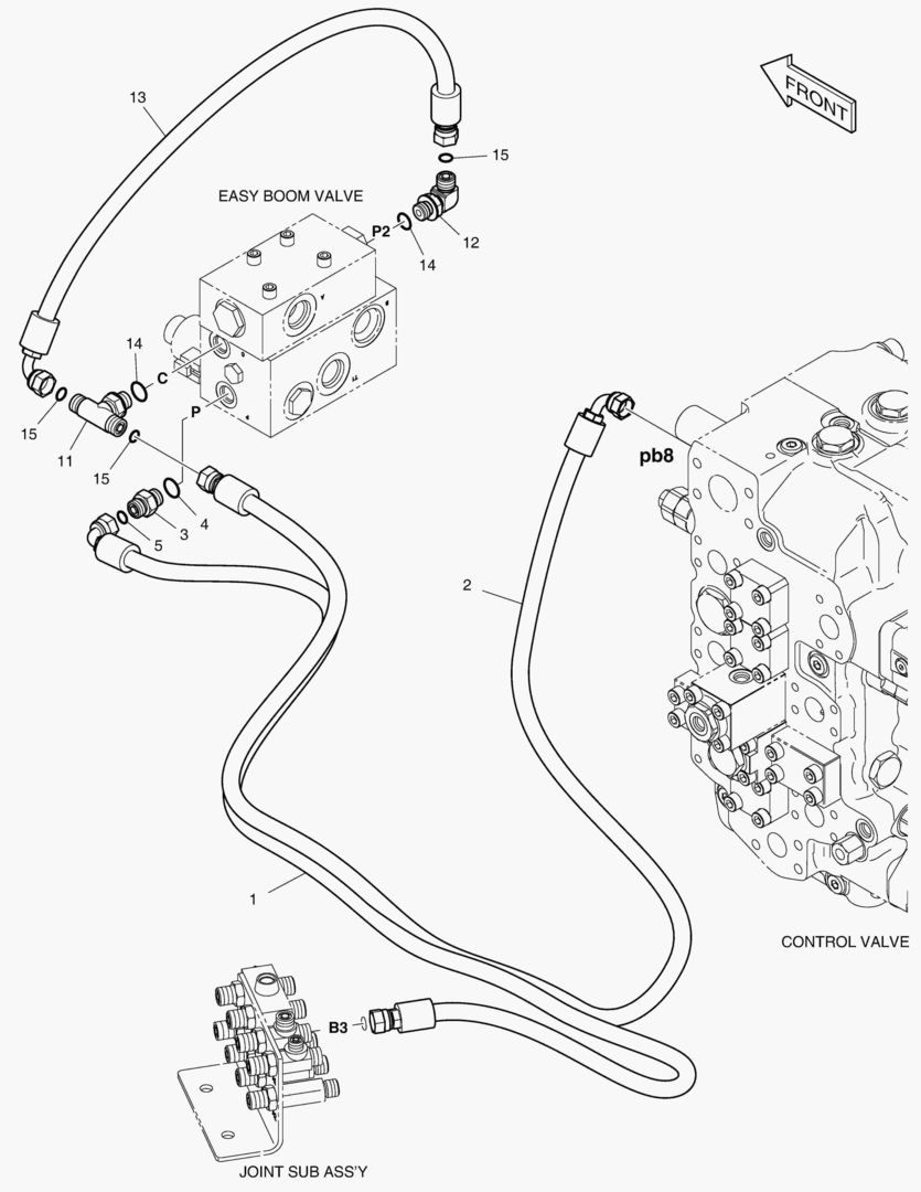 ТРУБОПРОВОД СЕРВОУПРАВЛЕНИЯ - СТРЕЛА ПЛАВАЮЩЕГО ТИПА