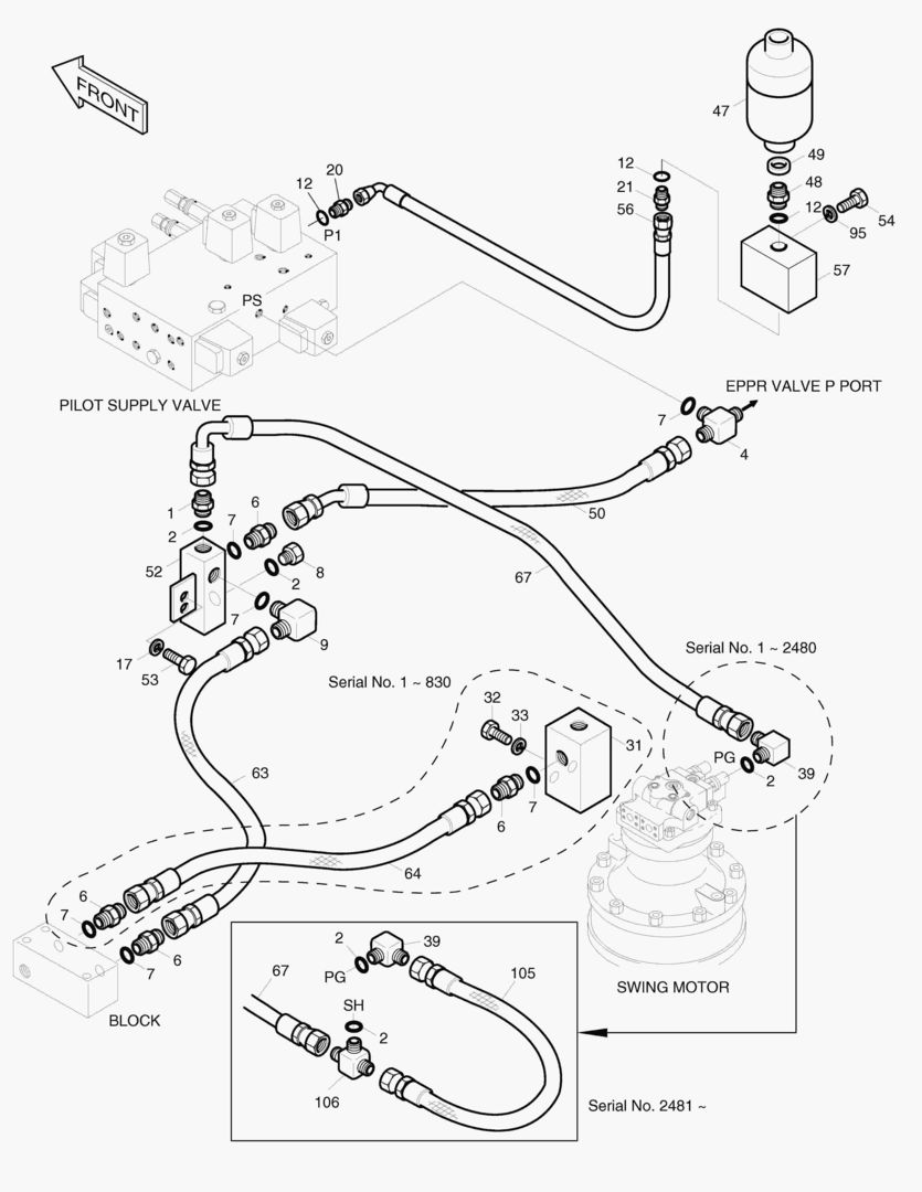 ТРУБОПРОВОД СЕРВОУПРАВЛЕНИЯ(2)-DX22