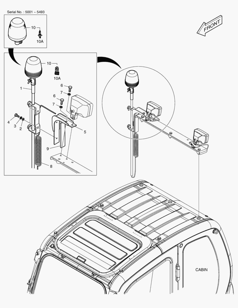 6810 ROTATING BEACON(TELESCOPIC) [5001~7674]