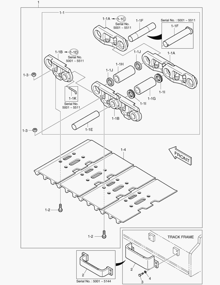 БАШМАК ГУСЕНИЦЫ В СБОРЕ - 600G