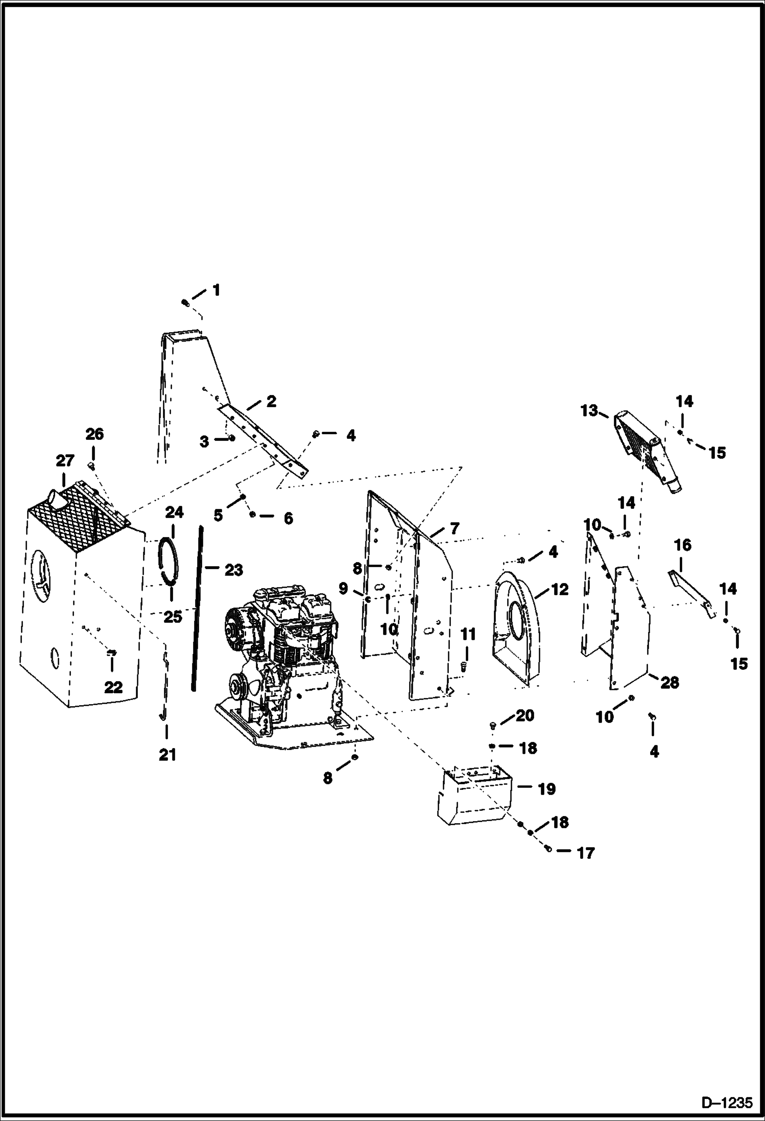 Схема ЗАЩИТНЫЙ КОЖУХ ДВИГАТЕЛЯ