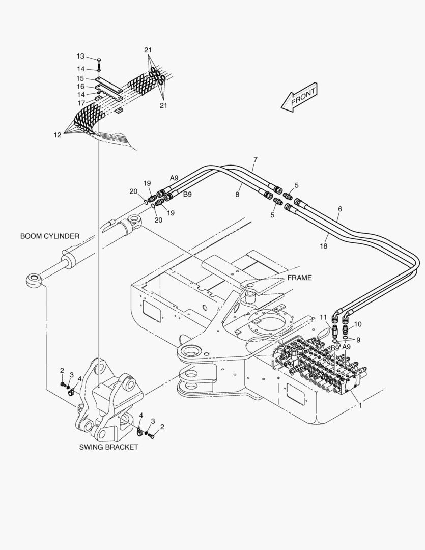 ТРУБОПРОВОД ПОВОРОТНОЙ СТРЕЛЫ