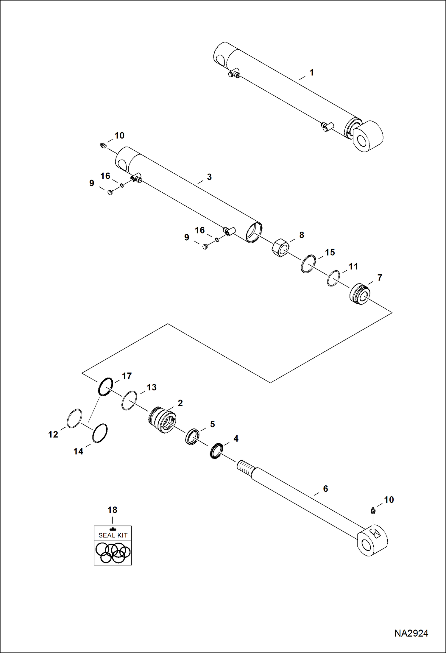 ЗАЖИМ (ГИДРОЦИЛИНДР)(225,231,325,328,331,334) (31,75 ММ) (1.25--) ДИАМЕТР ШТОКА