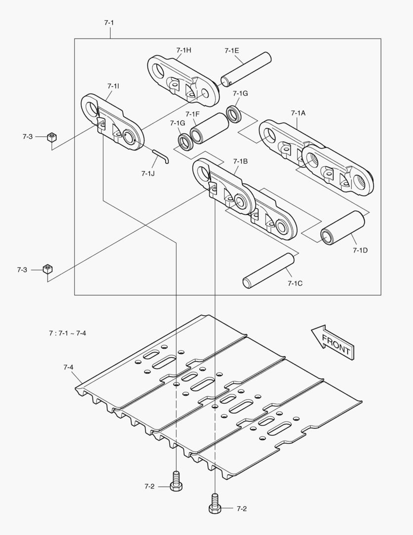 БАШМАК ГУСЕНИЦЫ В СБОРЕ-600G
