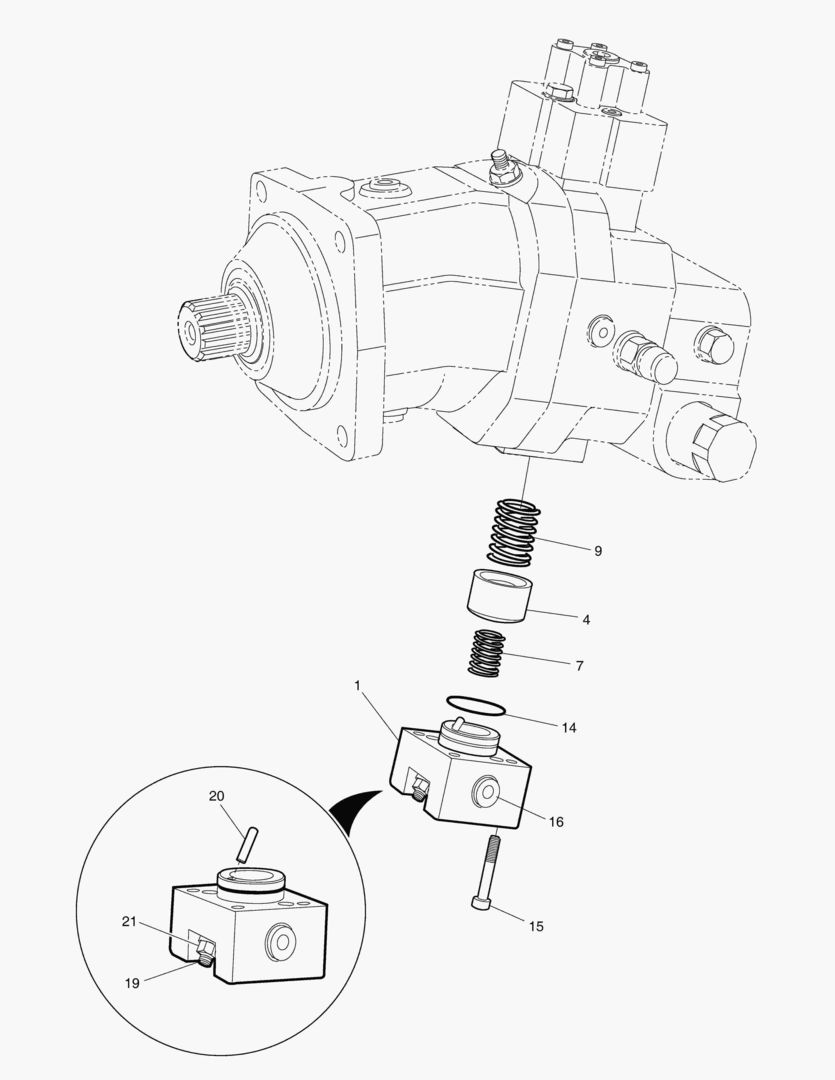 ХОДОВОЙ ГИДРОМОТОР - ЗАПЧАСТИ УСТРОЙСТВА УПРАВЛЕНИЯ