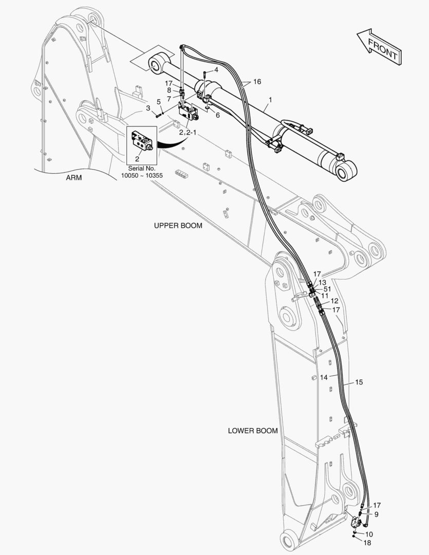 Схема ШАРНИРНАЯ ГИДРОСИСТЕМА РУКОЯТИ - ГИДРОЗАМОК
