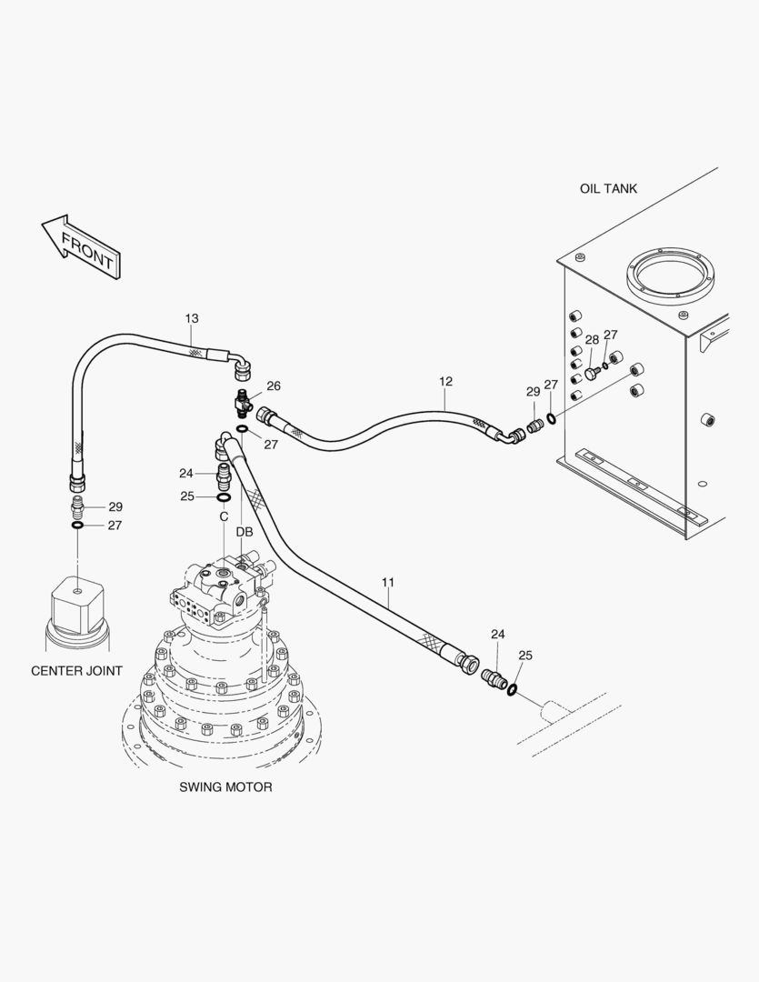 Схема ТУБОПРОВОД МАСЛЯНОГО РАДИАТОРА(3)