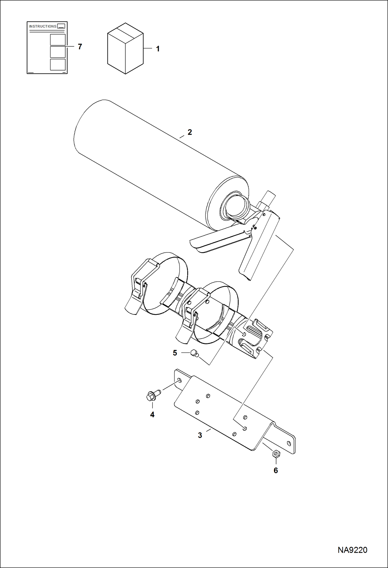 ОГНЕТУШИТЕЛЬ КОМПЛЕКТ (КРЫША НАД СИДЕНЬЕМ ВОДИТЕЛЯ)