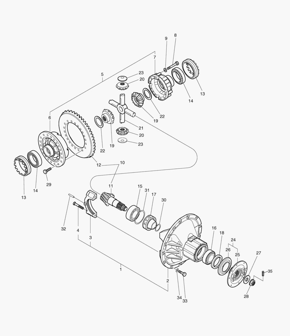 ПЕРЕДНИИ ШЕСТЕРНИ ДИФФЕРЕНЦИАЛА-МАКСИМАЛЬНАЯ ГУСЕНИЦА
