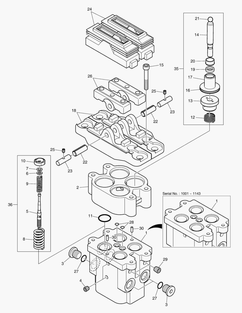 4280 PEDAL VALVE - TRAVEL [1001~1217]