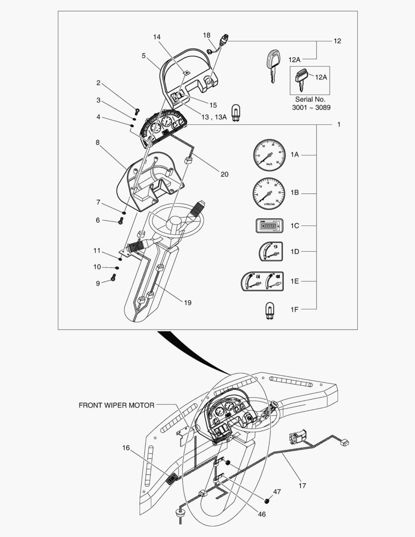 ЭЛЕКТРИЧЕСКИЕ ЗАПЧАСТИ(1) - ИЗМЕРИТЕЛЬНАЯ ПРИБОРНАЯ ПАНЕЛЬ