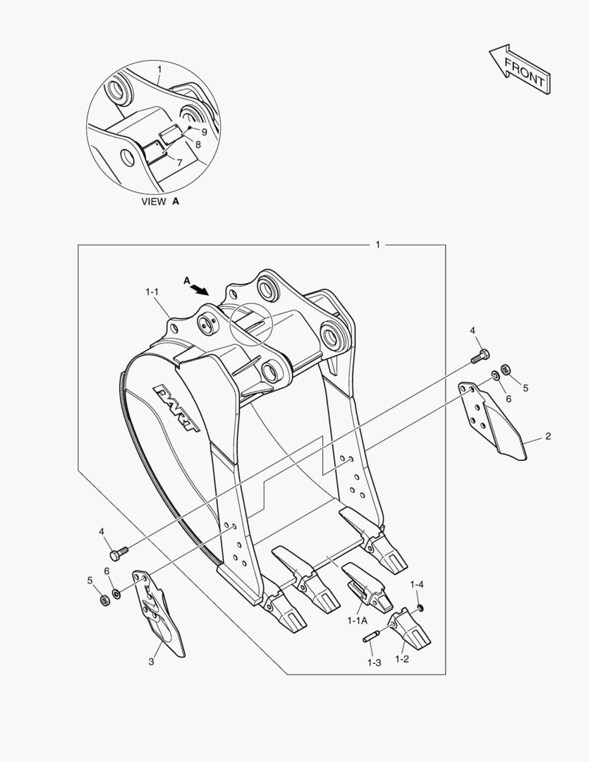 6780 BUCKET ASS`Y - 0.73mВі(36`) - HEAVY DUTY [5001~20042]