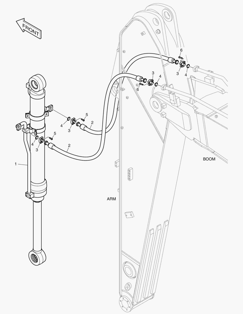 ГИДРОСИСТЕМА РУКОЯТИ - РУКОЯТЬ 3.1 м