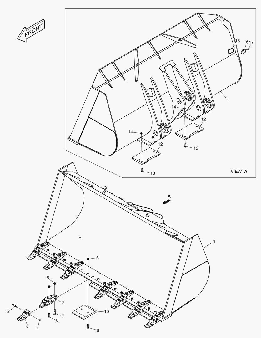 5631 BUCKET - 5.2гЋҐ TOOTH(SEGMENT EDGE) [10121~]