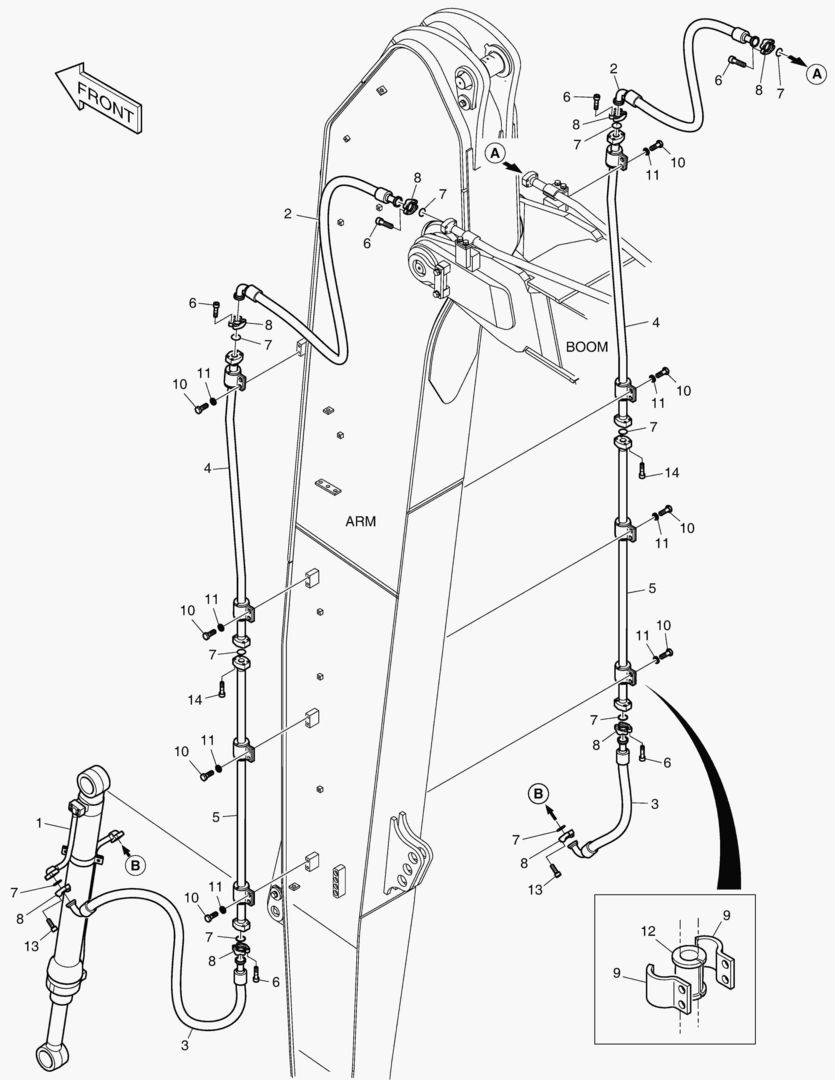 ГИДРОСИСТЕМА РУКОЯТИ - РУКОЯТЬ 7 м
