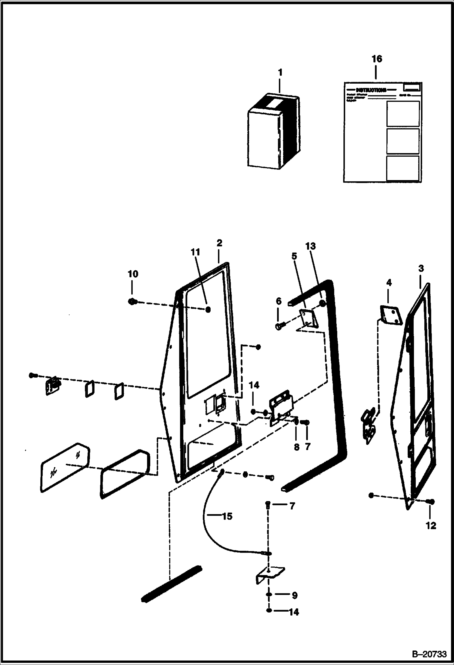 КОМПЛЕКТ ДВЕРЕЙ КАБИНЫ