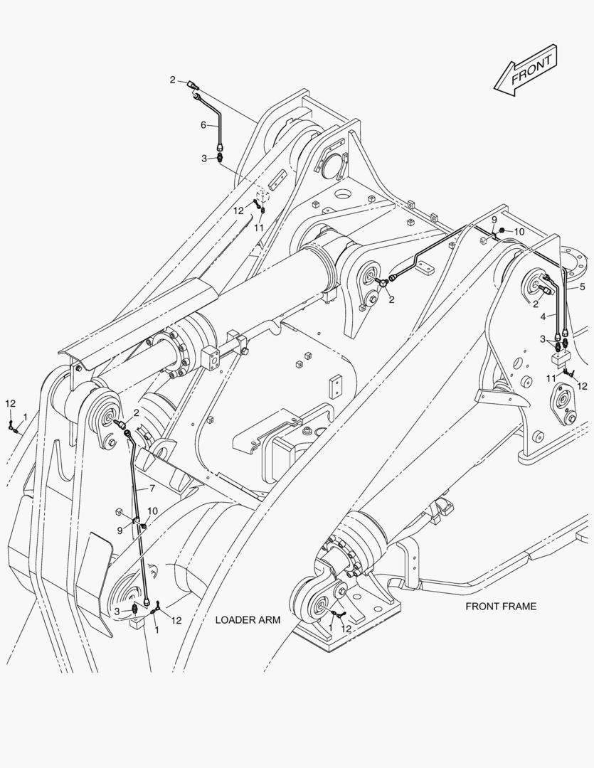 2110 FRONT LUBRICATION PIPING [10001~10160]