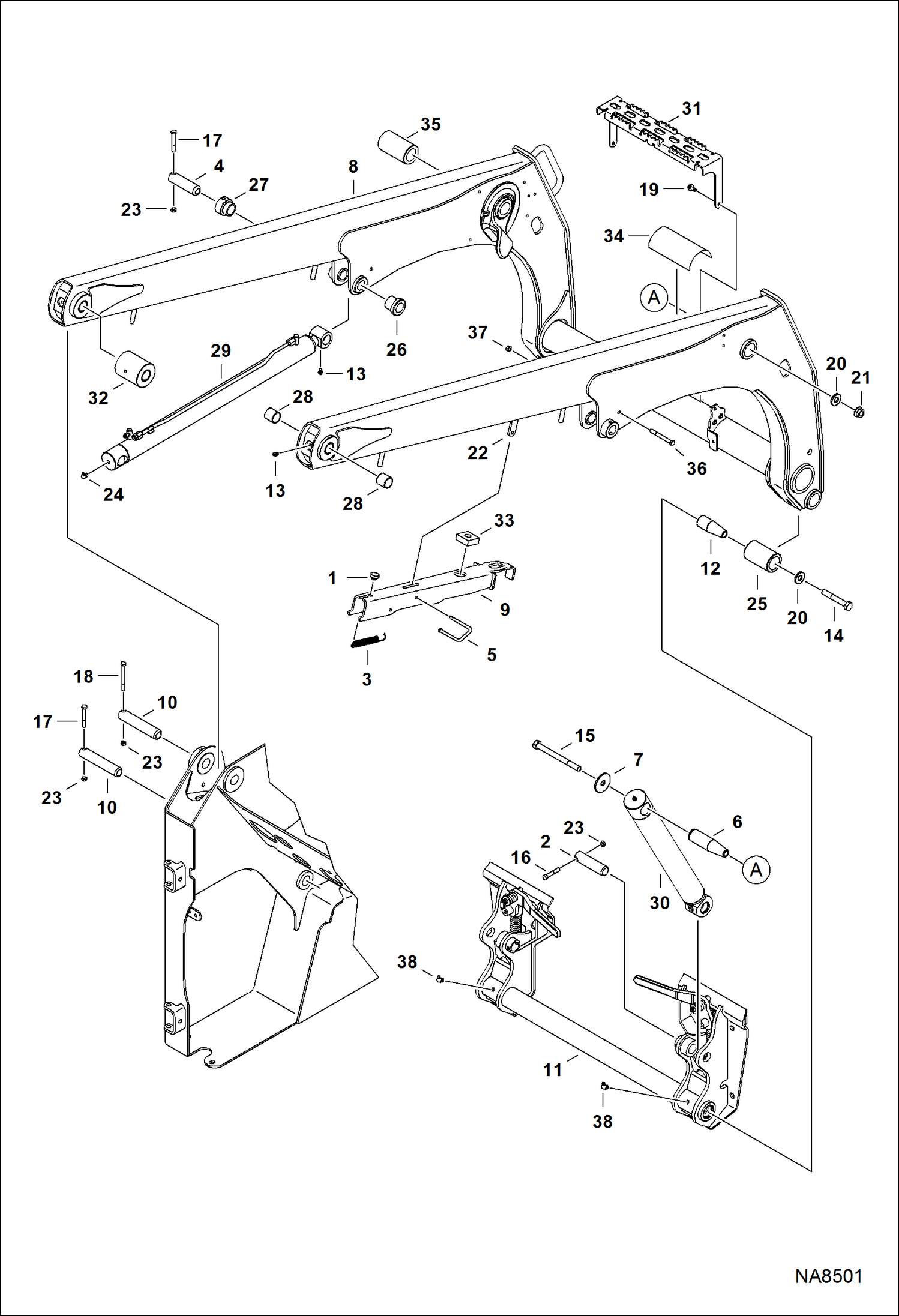 Схема ПОДЪЕМНАЯ РУКОЯТЬ И BOB-TACH