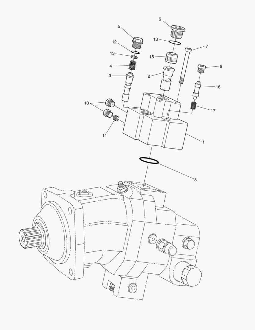 Схема ХОДОВОЙ ГИДРОМОТОР - ОГРАНИЧИТЕЛЬ ХОДА