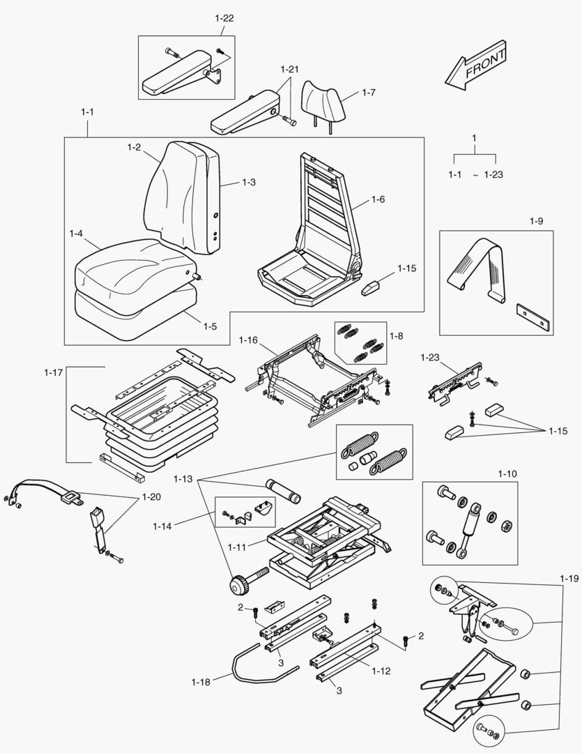СИДЕНИЕ В СБОРЕ- МЕХАНИЧЕСКАЯ ПОДВЕСКА
