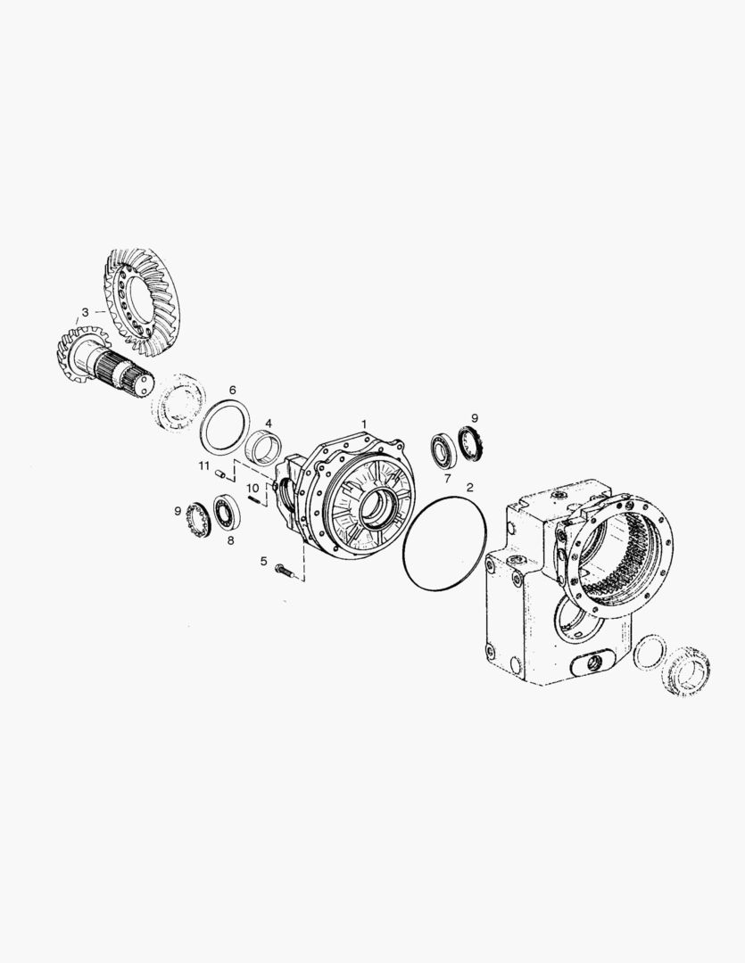 Спецтехника 4740 DIFFERENTIAL CARRIER-REAR AXLE [1~1146]