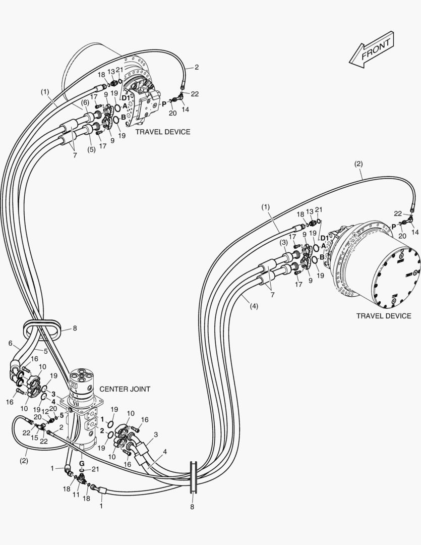 ТРУБОПРОВОД ХОДА - БУЛЬДОЗЕР