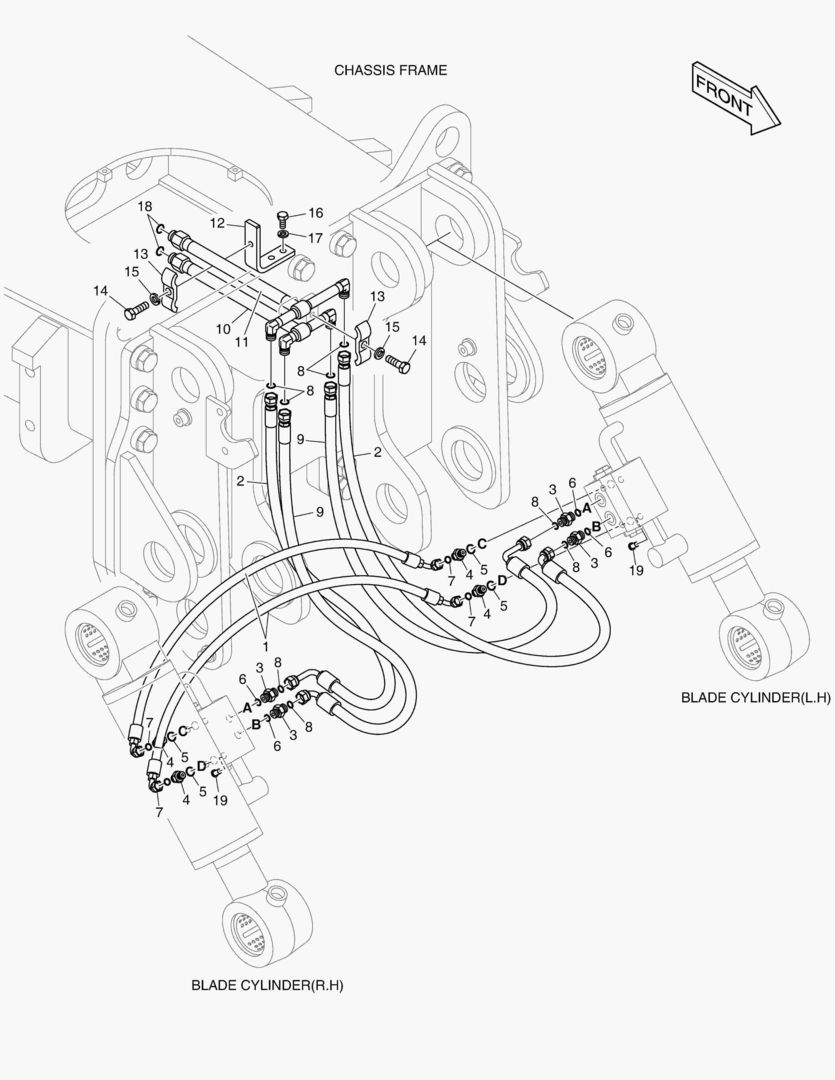 Спецтехника 2230 FRONT DOZER PIPING [1001~1174]