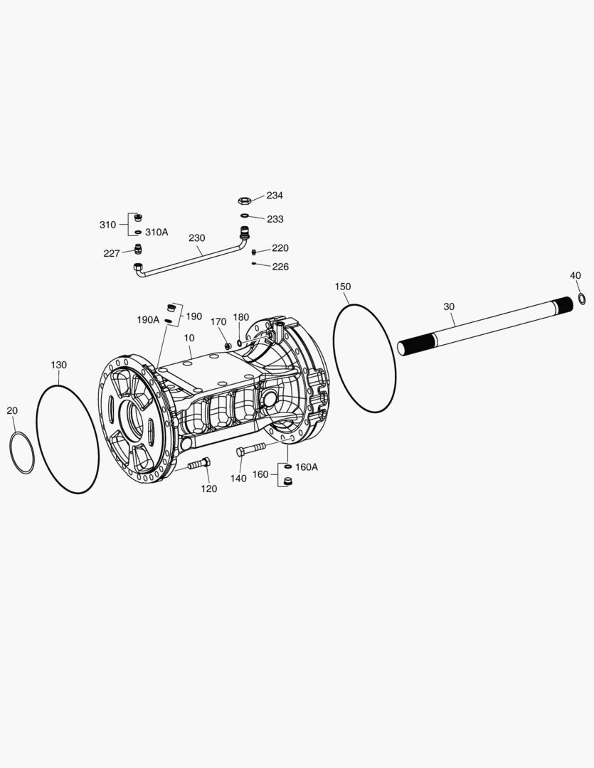 3321 AXLE CASING - FRONT AXLE [10140~]
