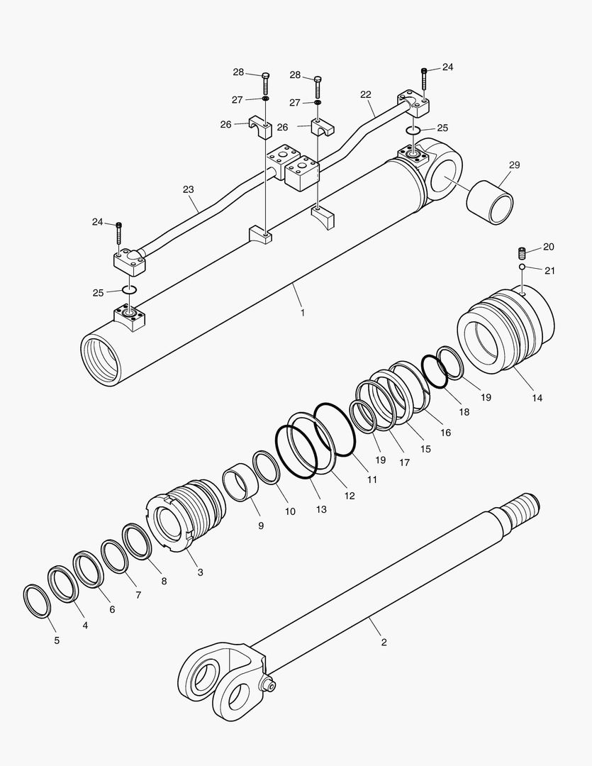 Схема 3460 LIFT CYLINDER - R.H