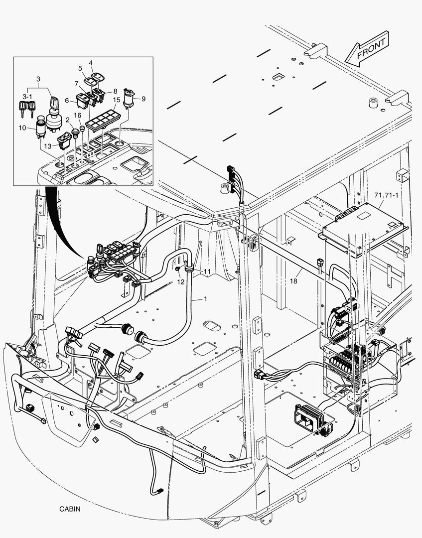 ЭЛЕКТРИЧЕСКИЕ ЗАПЧАСТИ - КАБИНА(ЭЛЕКТРИКА 2SP)