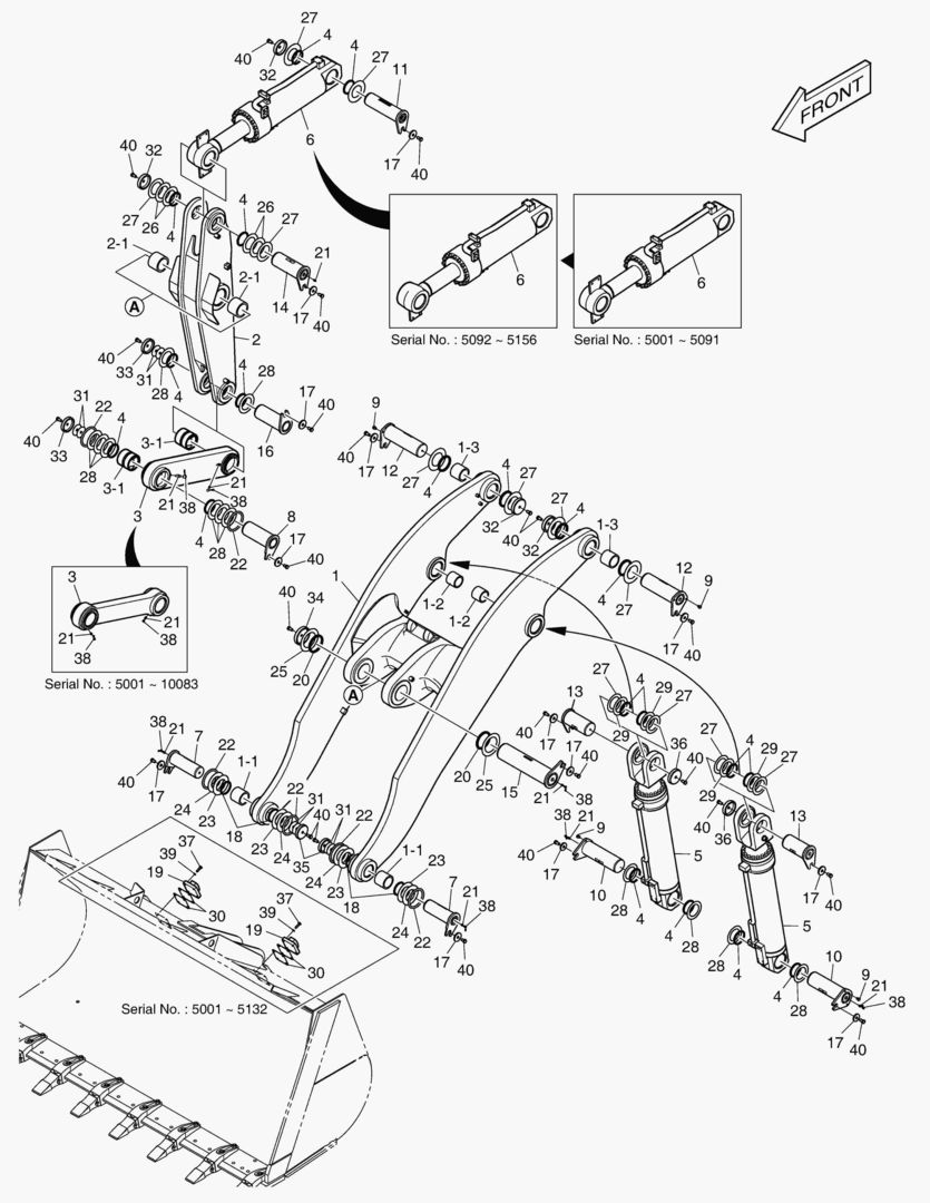 Схема РУКОЯТЬ ПОГРУЗЧИКА В СБОРЕ