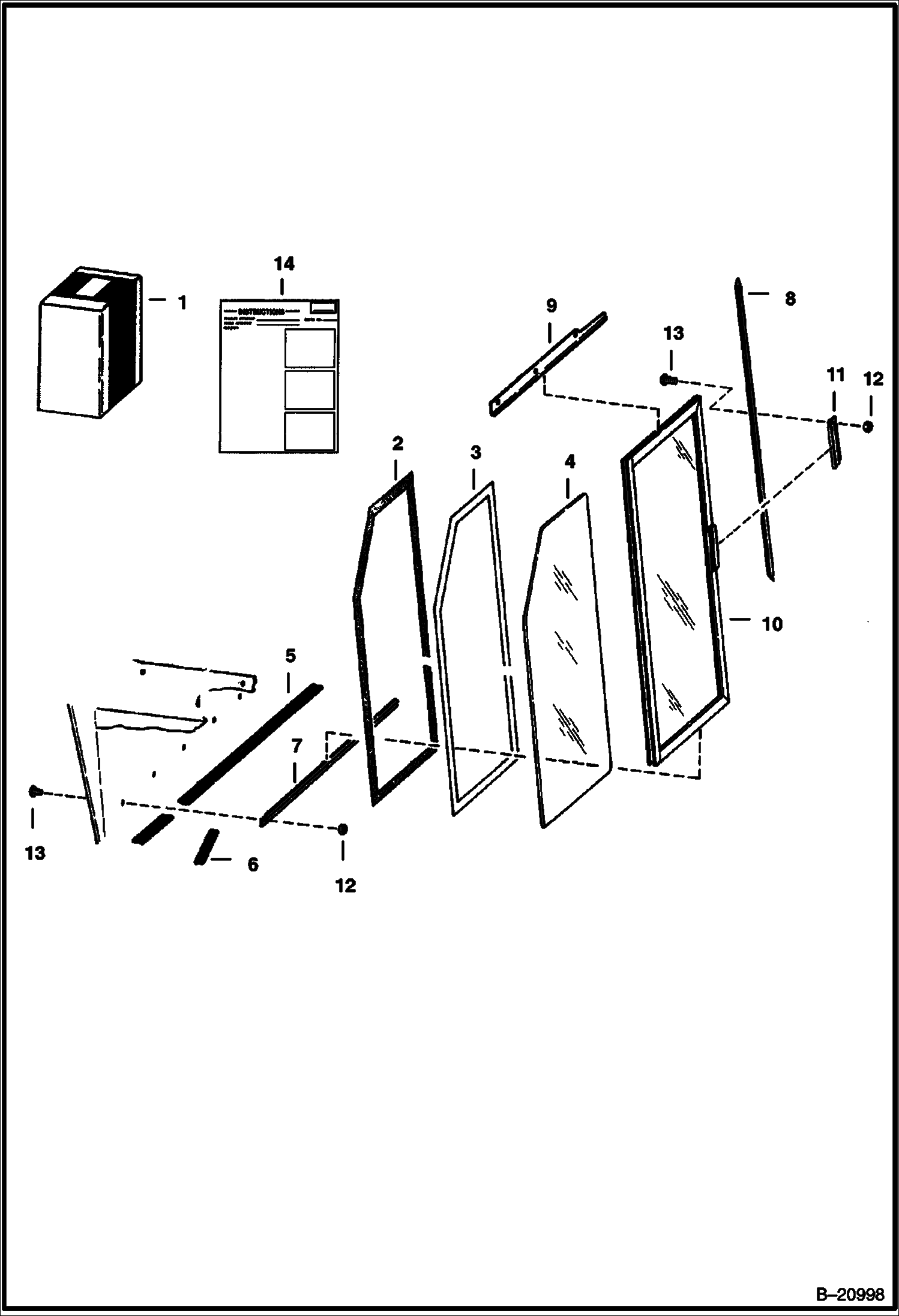 КОМПЛЕКТ БОКОВЫХ СТЕКОЛ