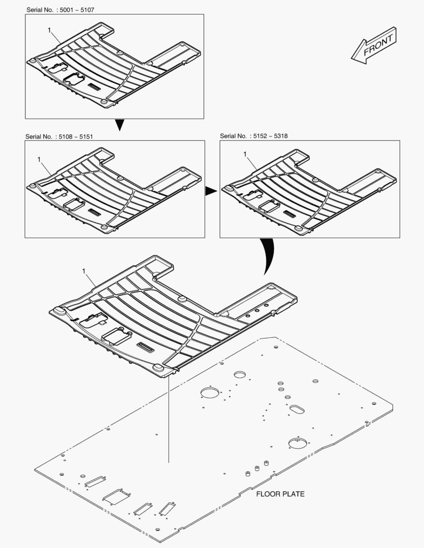 КОВРИК НА ПОЛУ КУЗОВА - 2 ПУТИ
