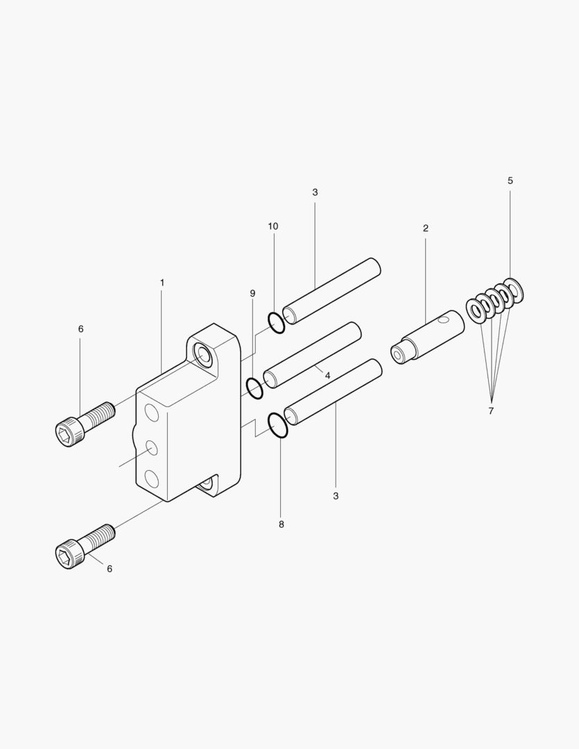 ОСНОВНОЙ НАСОС - РАСПРЕДЕЛИТЕЛЬНЫЙ ПОРШЕНЬ