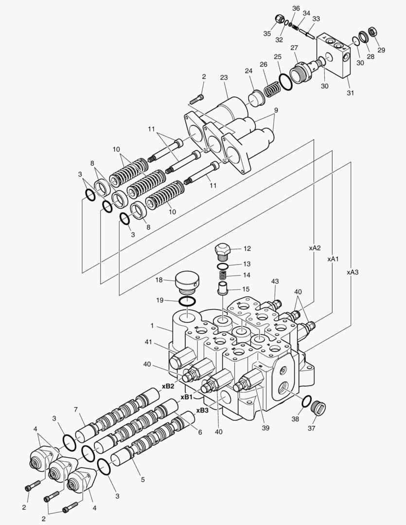 РЕГУЛИРУЮЩИЙ КЛАПАН - 3 КАТУШКИ (P ТИП)