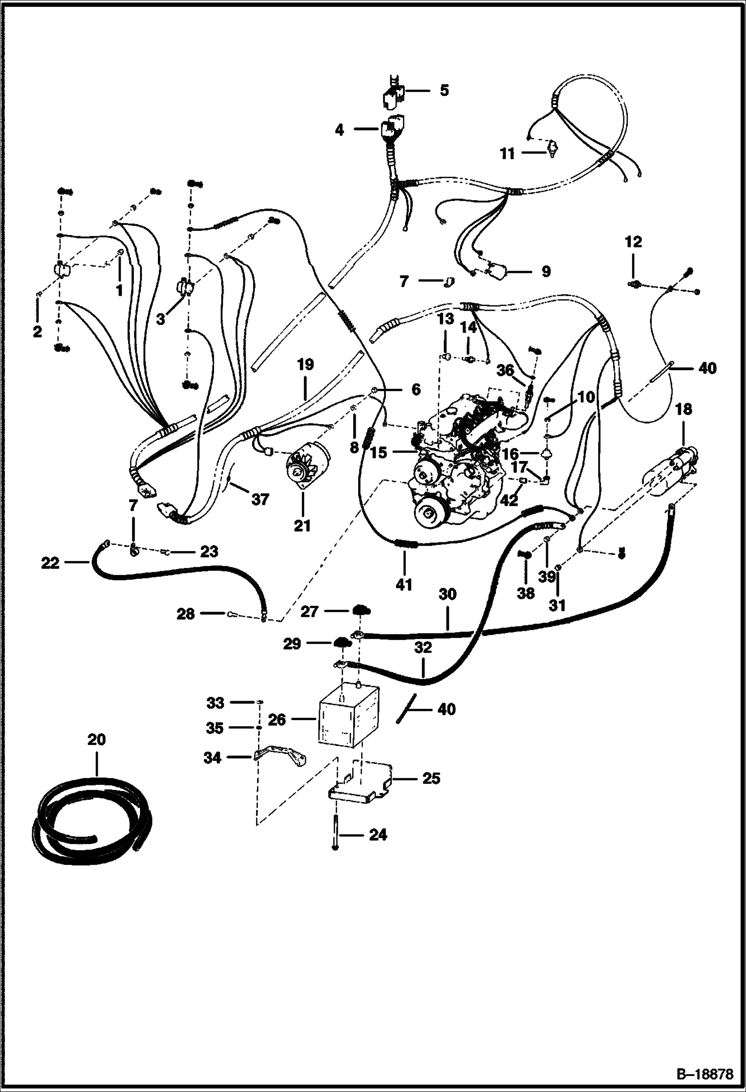 Схема ЭЛЕКТРООБОРУДОВАНИЕ ДВИГАТЕЛЯ