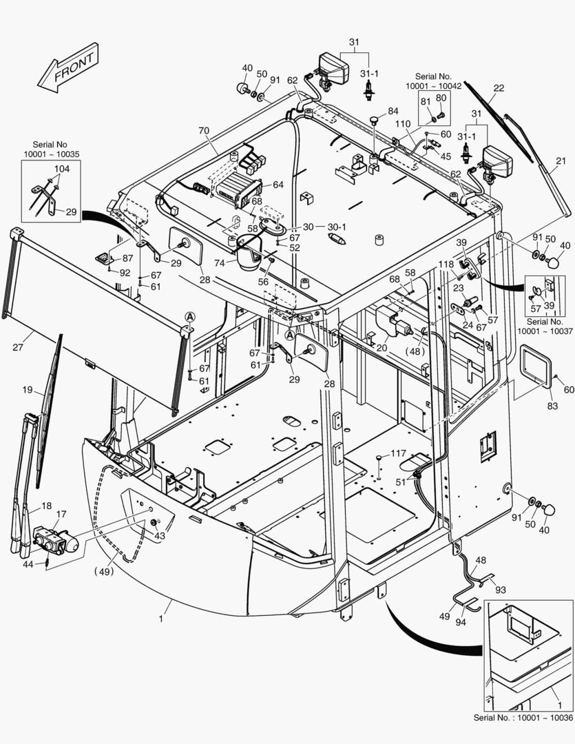 Схема КАБИНА(1) - КОРПУС