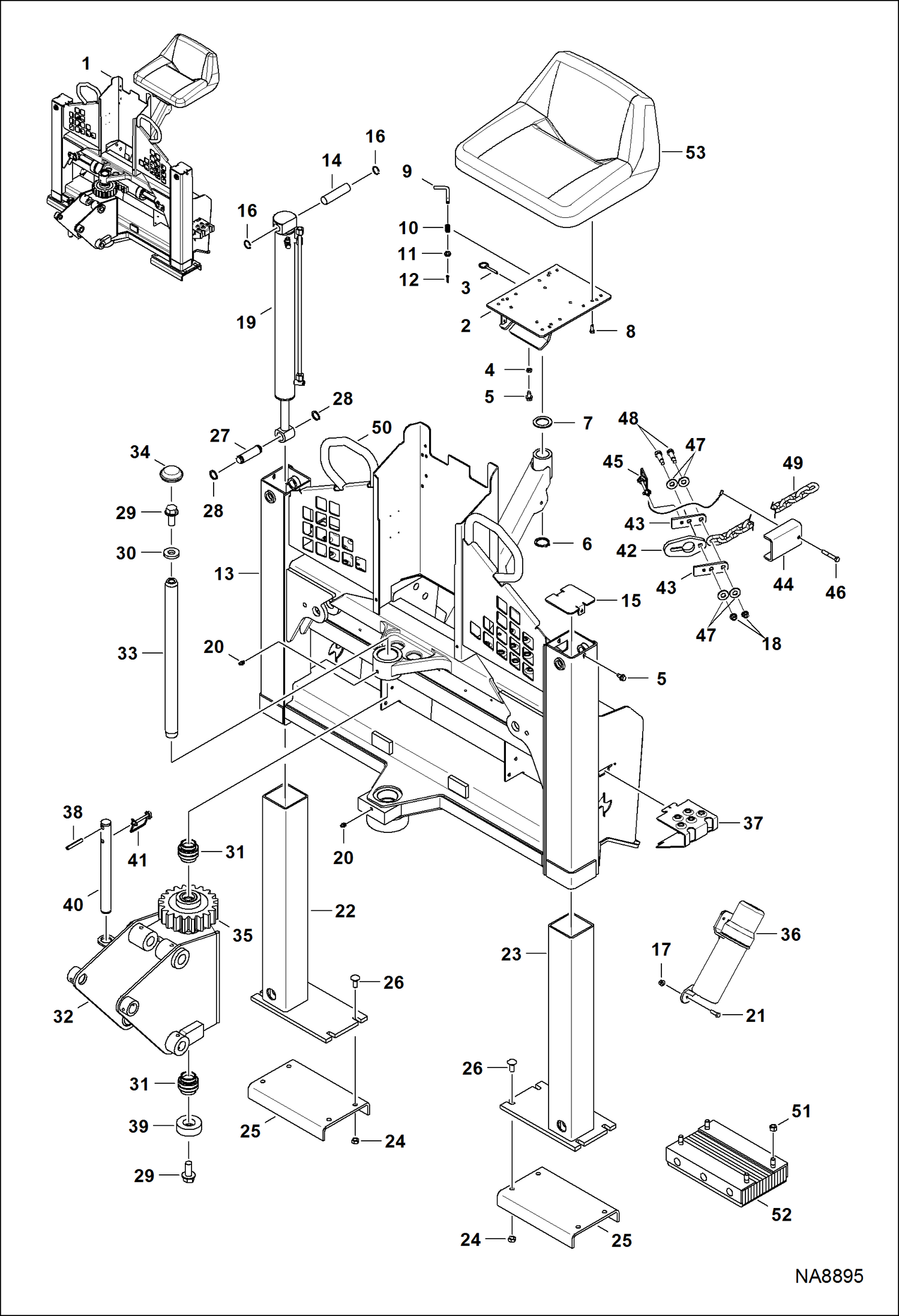 ЭКСКАВАТОР-ПОГРУЗЧИК (РАМА ШАССИ) (9BH B38Y)