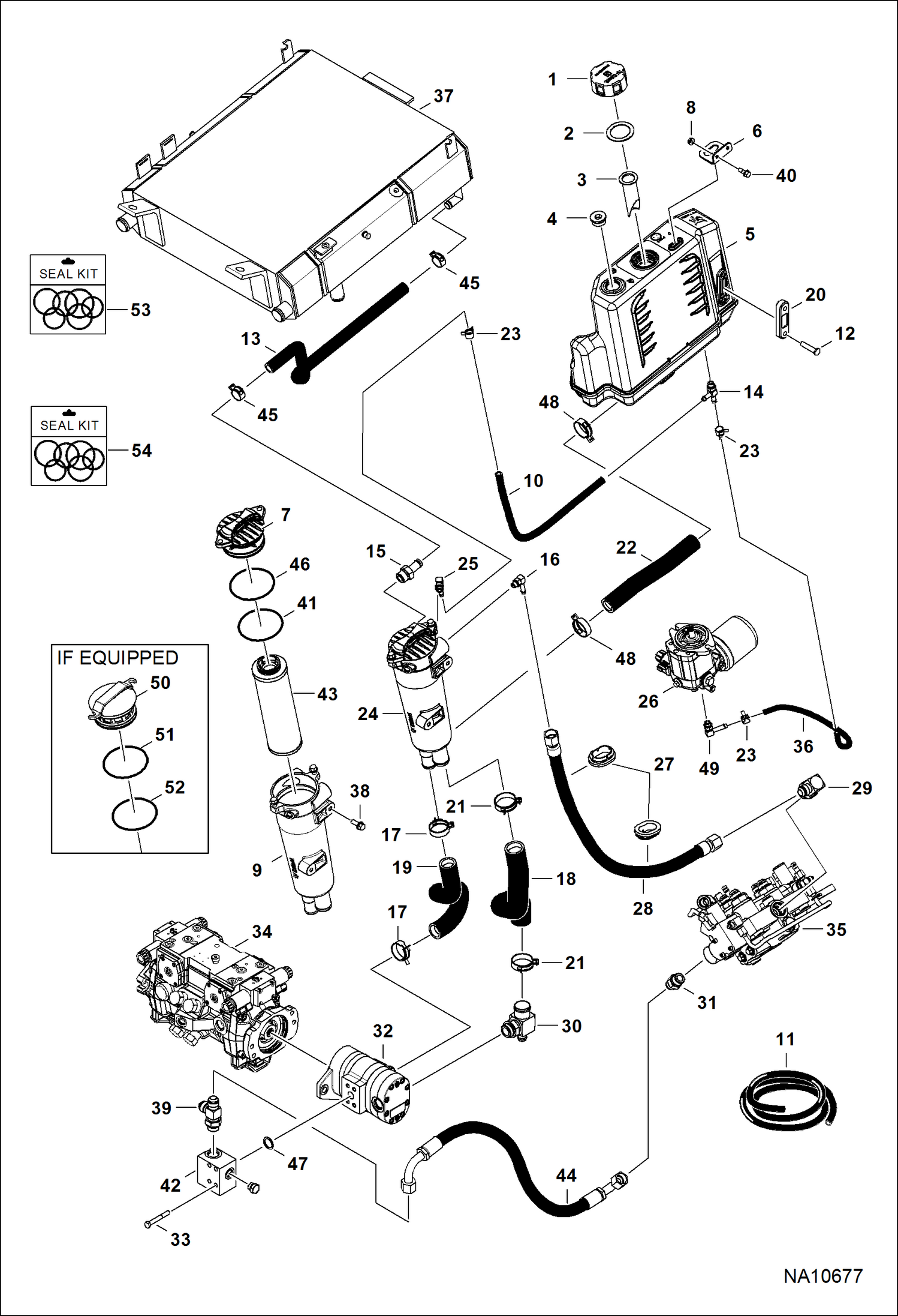 СХЕМА ГИДРОСТАТИЧЕСКОЙ СИСТЕМЫ (БАК И ФИЛЬТР)