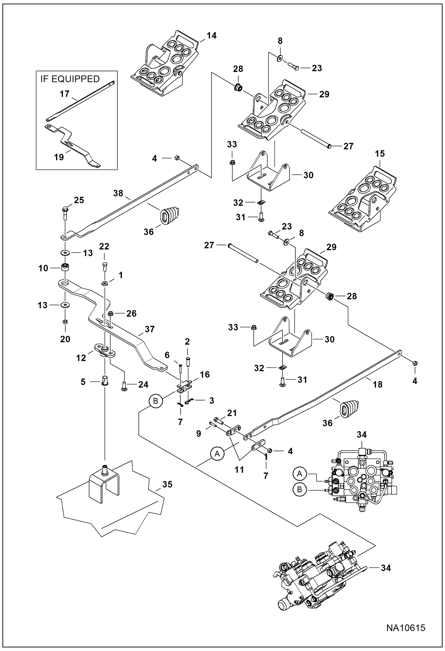 ПЕДАЛИ УПРАВЛЕНИЯ (РУКОВОДСТВО ПО УПРАВЛЕНИЮ) (СЕРИЙНЫЙ НОМЕР A3P215297 И ВЫШЕ)