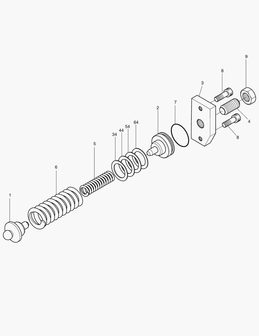 ОСНОВНОЙ НАСОС - РЕГУЛИРУЮЩАЯ ПРУЖИНА