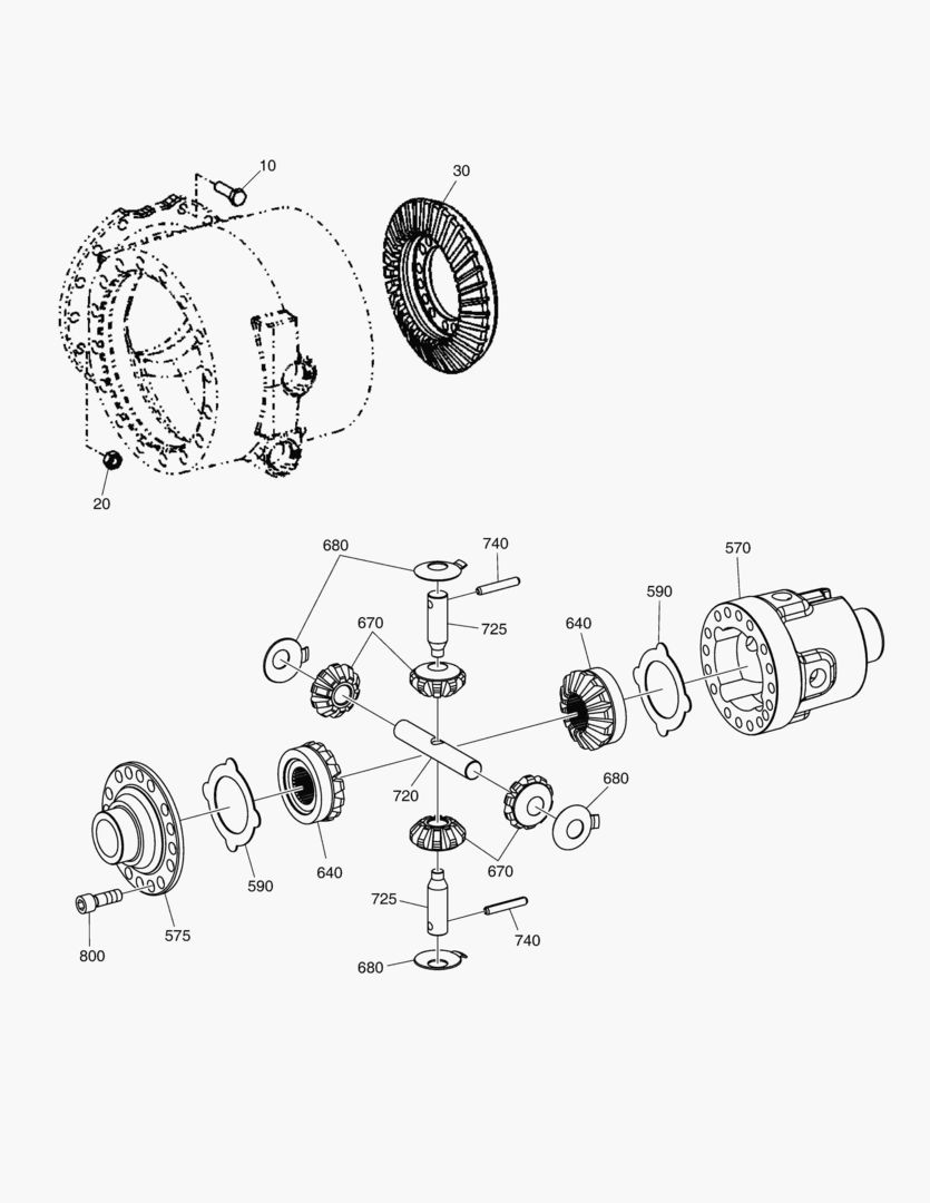 Схема 4542 DIFFERENTIAL GEAR - REAR AXLE [8233~]