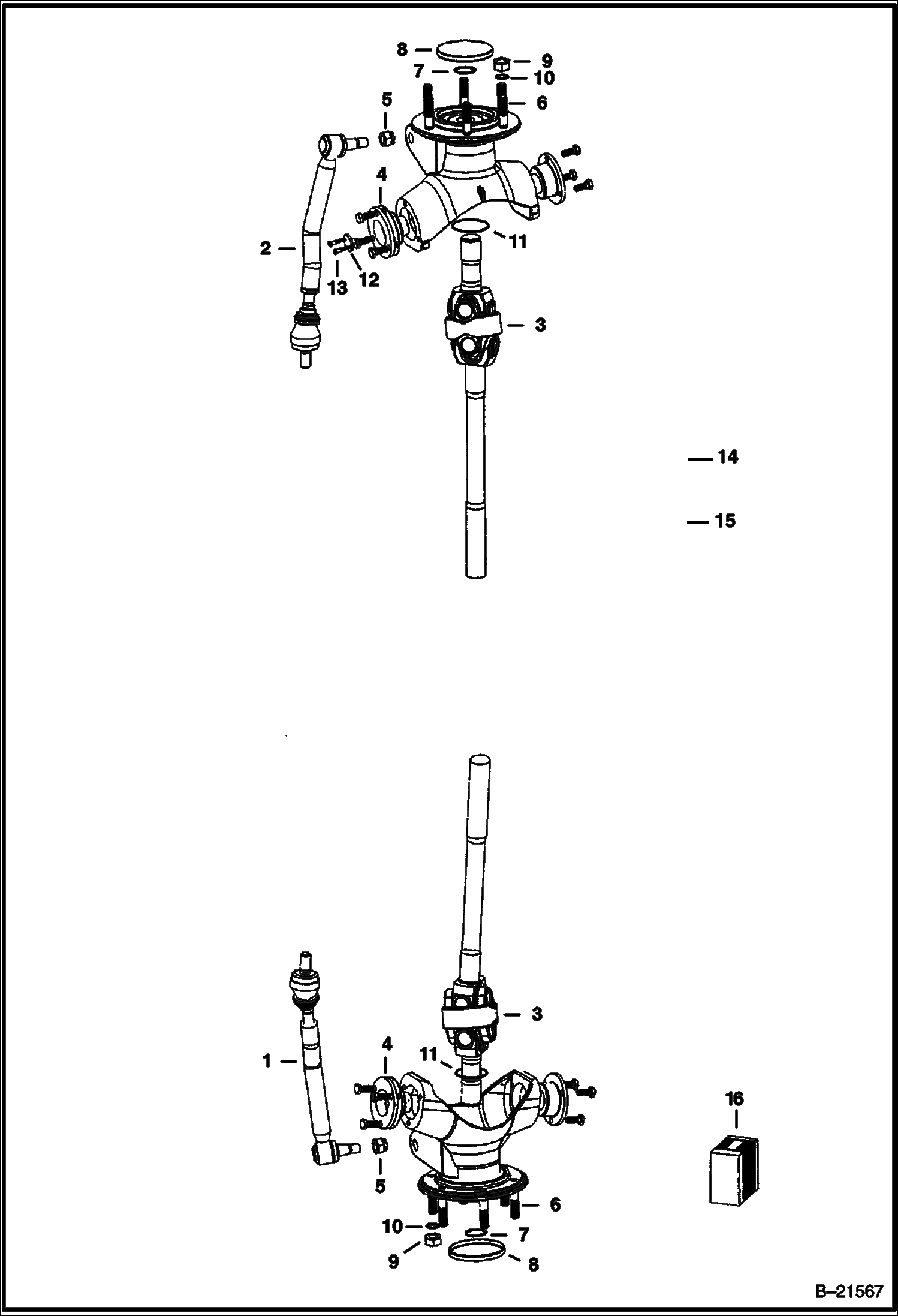 ОСЬ В СБОРЕ (ВТУЛКА И КАРДАННЫЙ ШАРНИР В СБОРЕ)