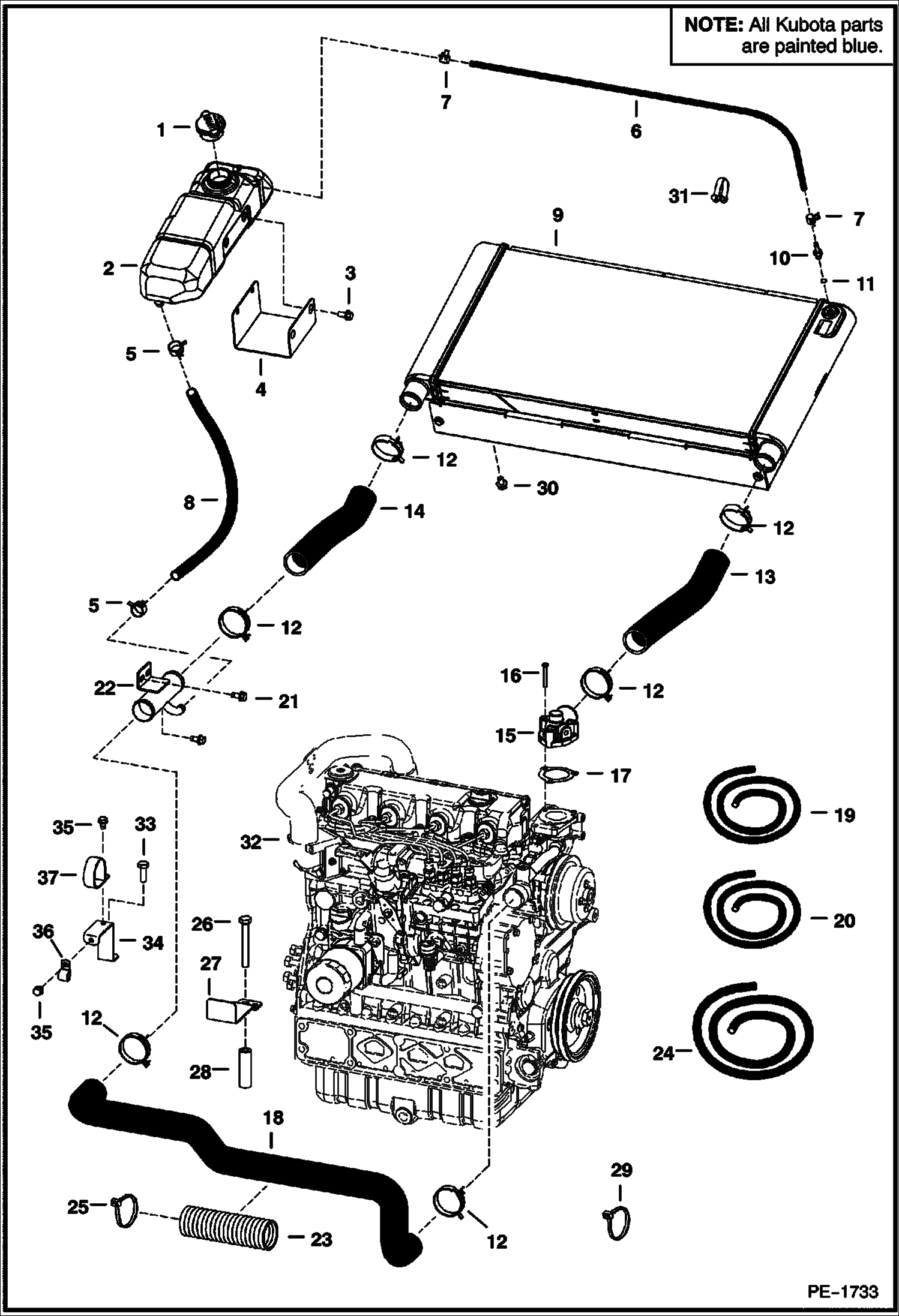 СИСТЕМА ОХЛАЖДЕНИЯ (СЕРИЙНЫЙ НОМЕР 523111001, 523011001 И ВЫШЕ, 525611191, 525711005 И НИЖЕ)
