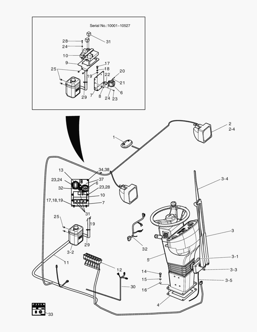 Спецтехника 5530 ELECTRIC PARTS - CABIN(3SP MONO LEVER) [10299~] - главное фото