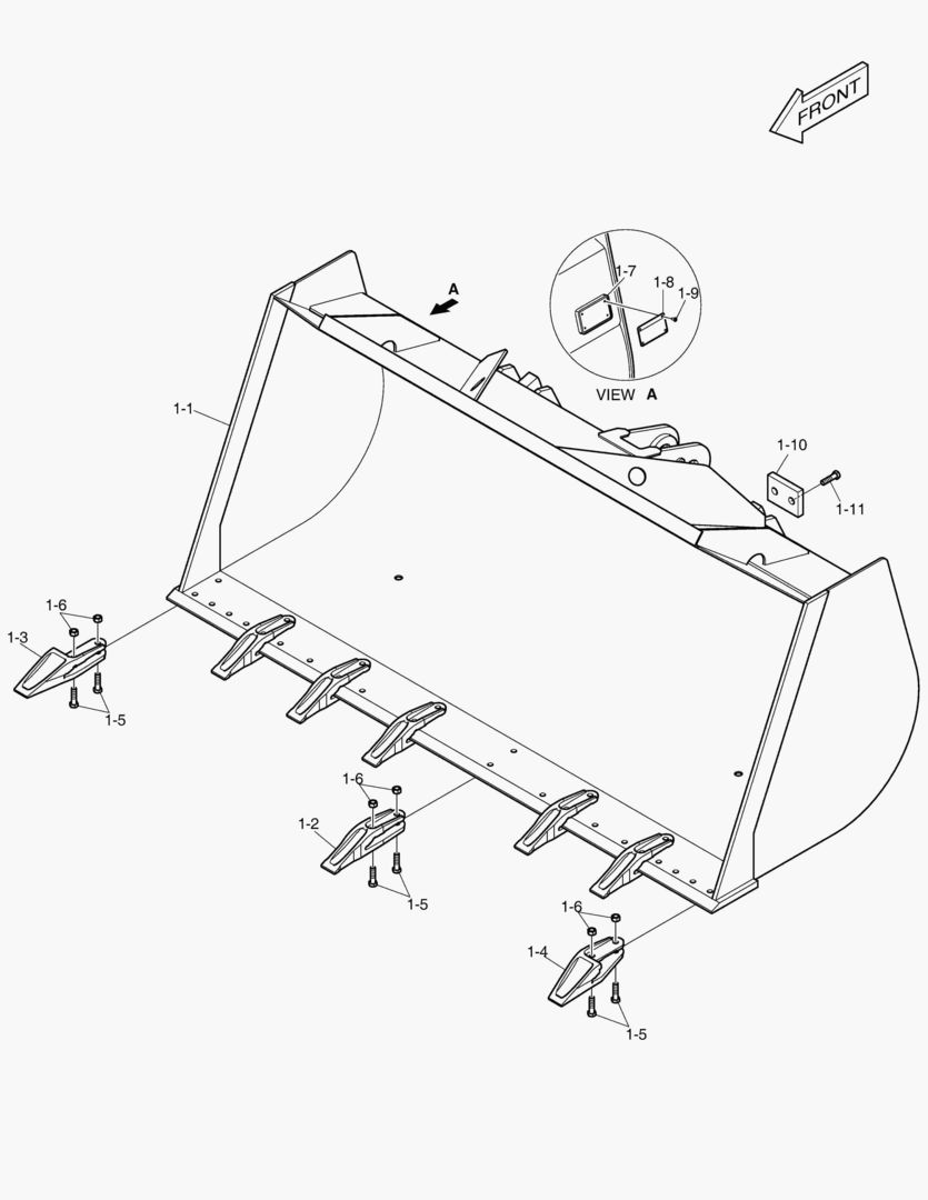 2140 BUCKET-1.9mВі TOOTH