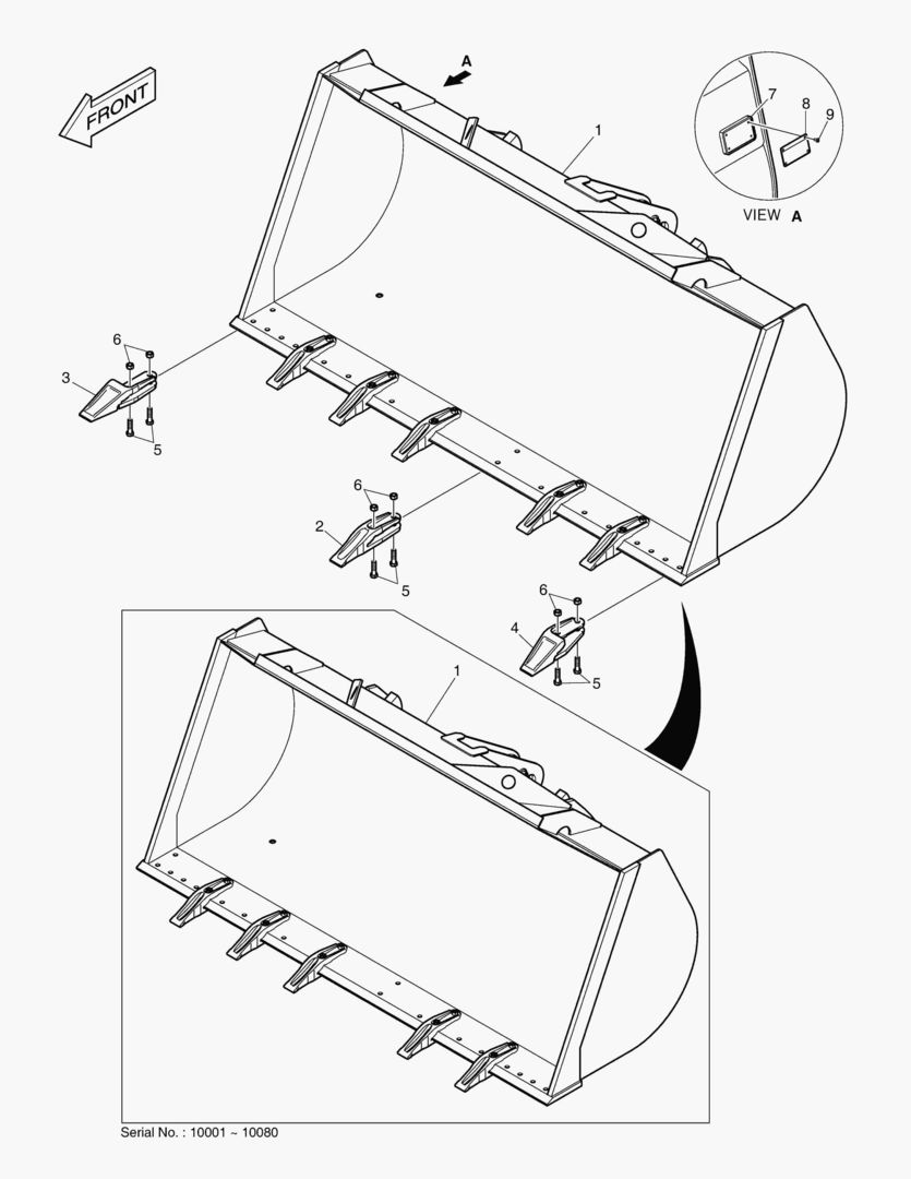 2140 BUCKET-1.9mВі TOOTH