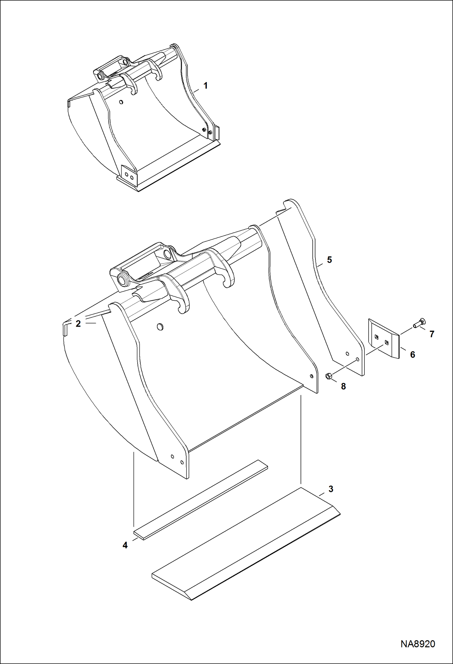 КОВШ (CL4) (СМЕННЫЙ) (30--) (БЕЗ ЗУБЬЕВ)