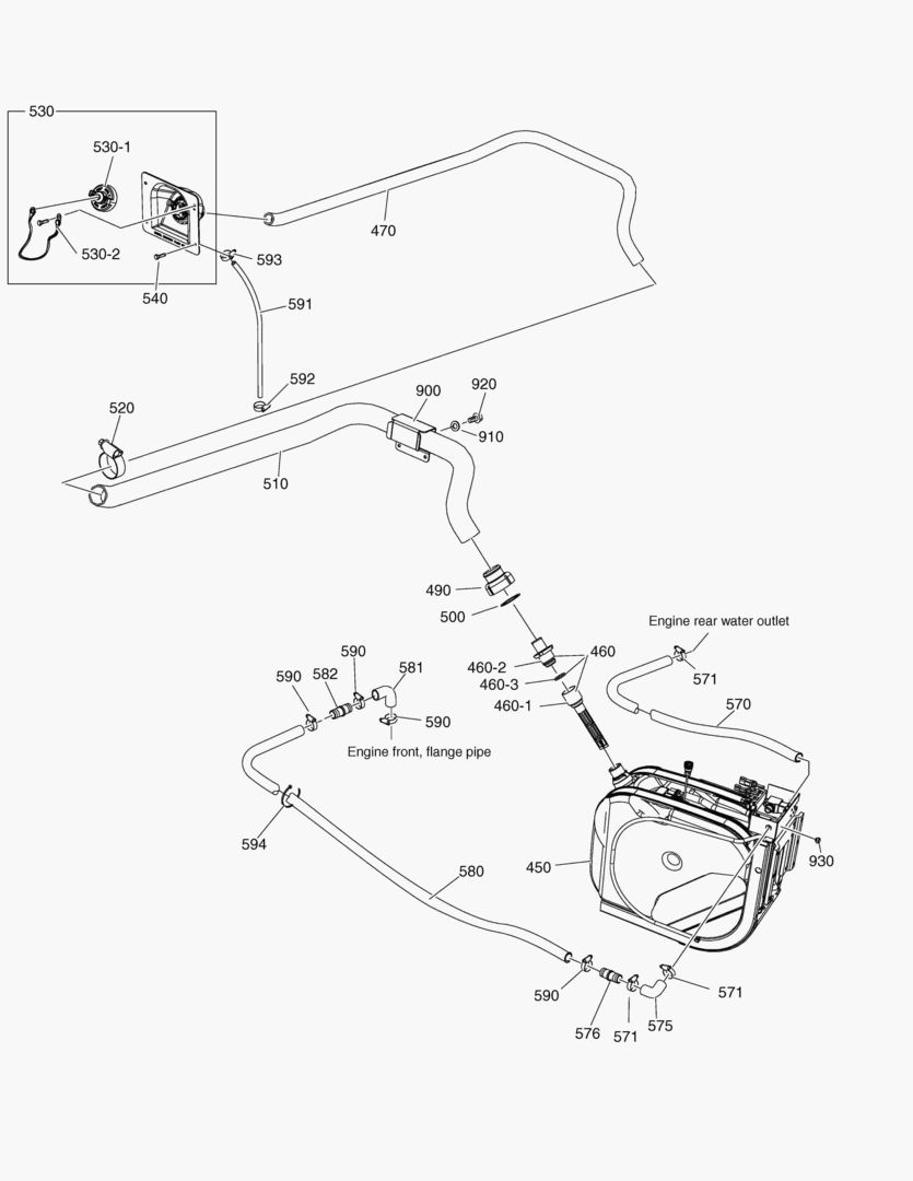 G051-40 SCR TANK AND HOSES
