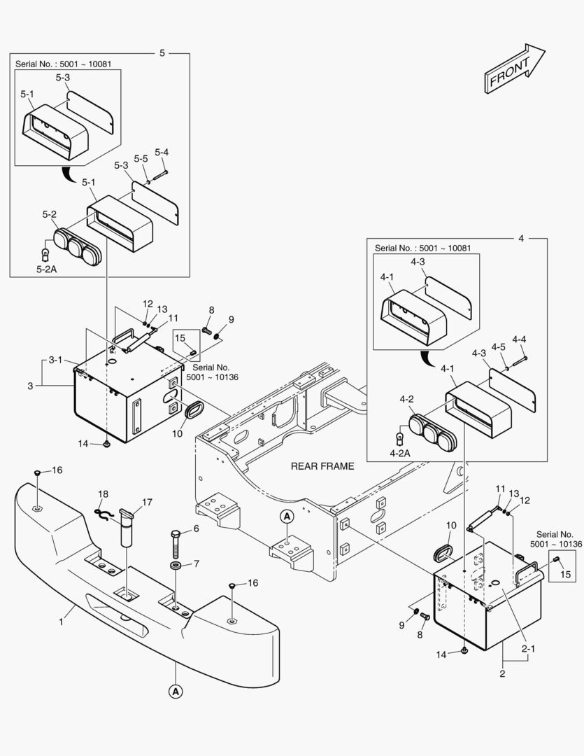 1350 COUNTER WEIGHT & REAR LAMP